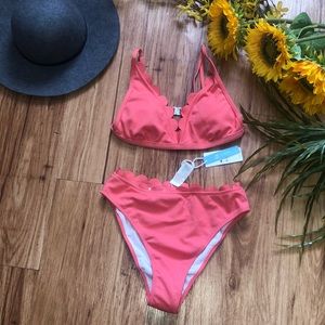 CupShe scallop Bikini set